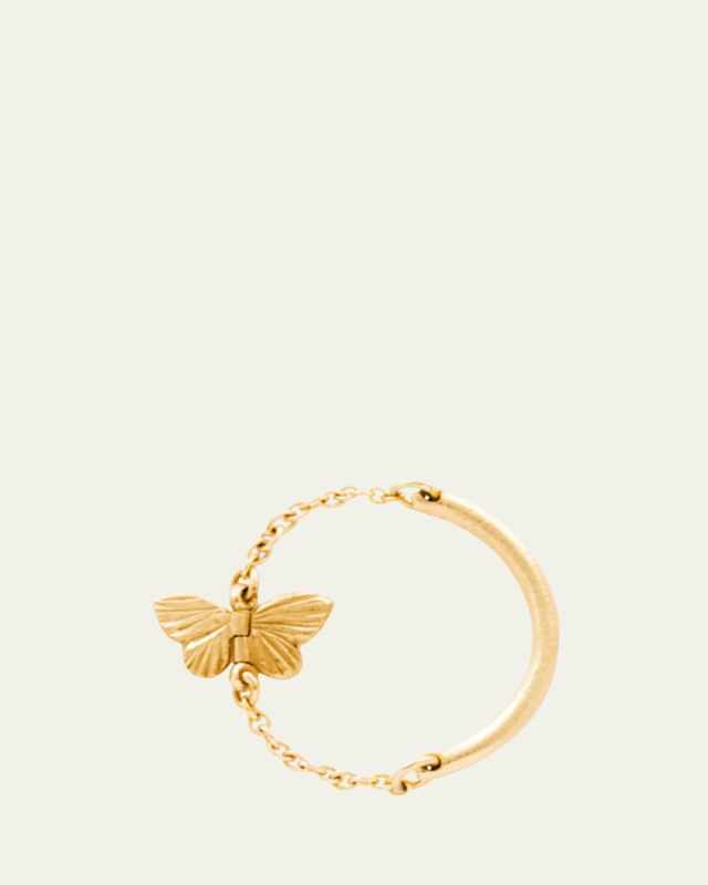 18K Yellow Gold Single Migration Chain Ring